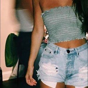 Brandy Melville Strapless Crop Top